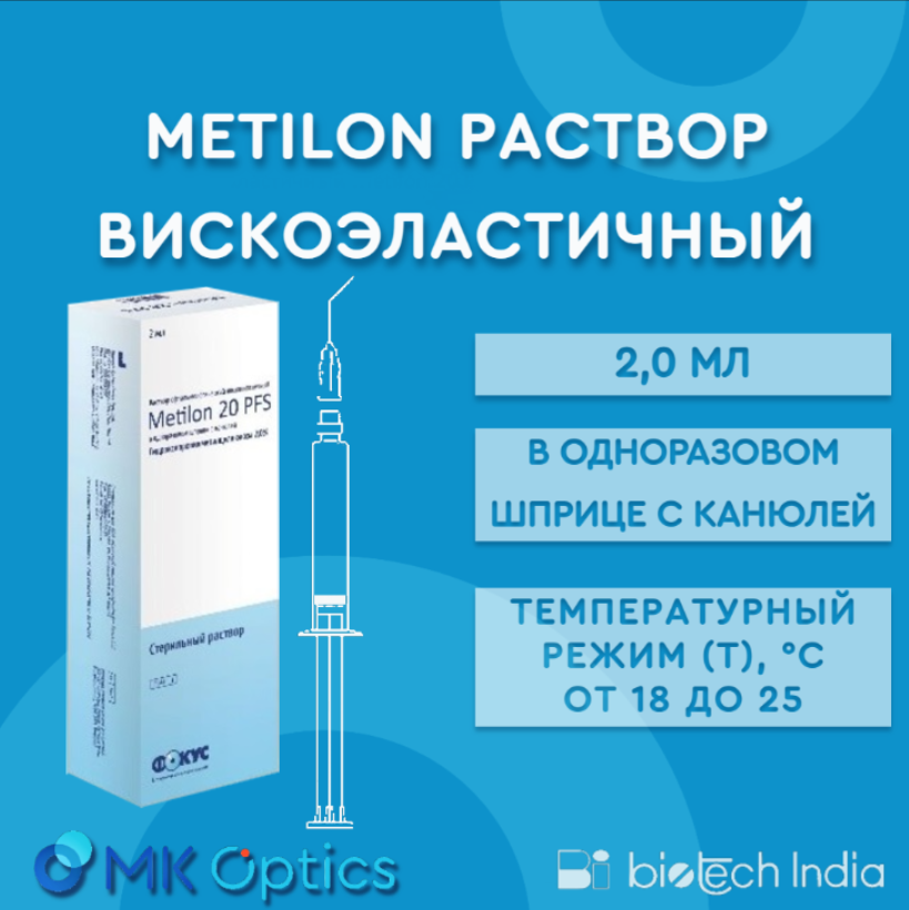 Metilon раствор вискоэластичный шприц 2,0 мл