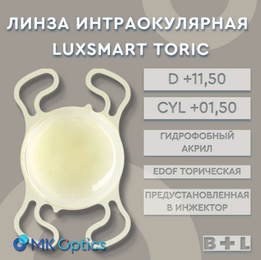 LuxSmart Toric Yellow D +11,50 cyl +01,50